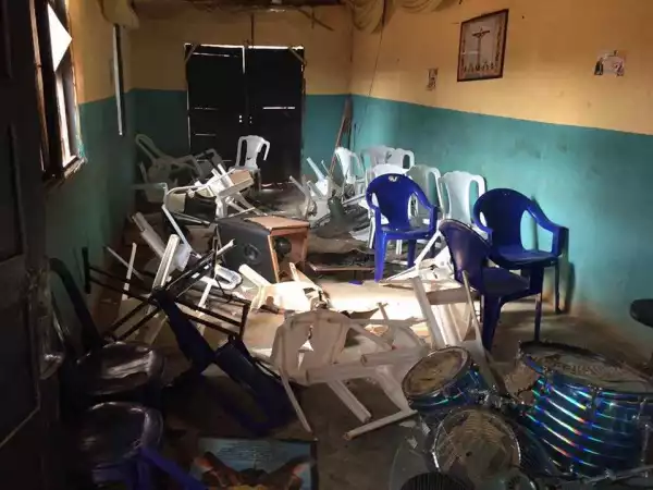 shock as Mob Destroys Church Of Pastor Accused Of Sleeping With Another Man